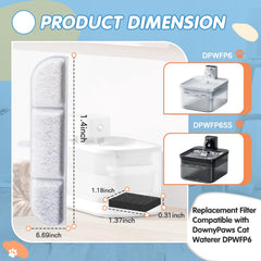 Filtration en 4 niveaux HAVANSIDY pour eau de chat plus fraîche.