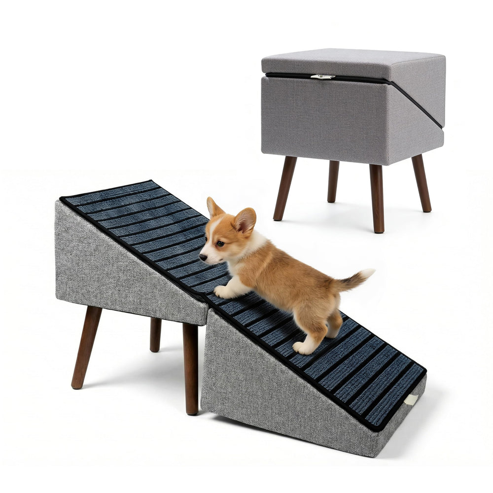 Haven Pet escalier pour chien et lit ou canapé, facilite l'accès sans effort.