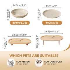 Assiettes chat à bords larges Havniva – évite les moustaches pendant le repas.