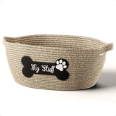HB Design Co Panier à jouets chien en corde coton, rangement durable.