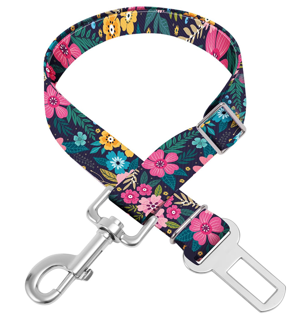 HCYPCV ceinture sécurité florale ajustable 20-33 pouces pour trajets sécurisés.