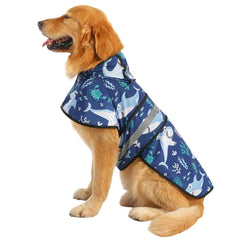 Manteau pour chien HDE avec capuche réfléchissante, idéal pour les promenades pluvieuses