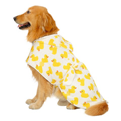 HDE peignoir bain chien absorbant, absorption rapide pour un retour rapide sur canapé.