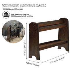 HDYEGIOU rangement cheval bois pin, organise bottes et brosses