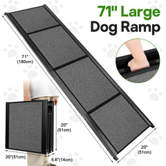Rampe HEALLILY 71x20 pour grand chien, accès facilité sans effort