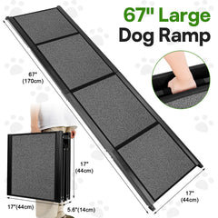 HEALLILY Rampe aluminium résistante, supporte des chiens lourds avec stabilité.