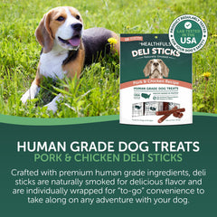 HEALTHFULS Deli Sticks sans gluten ideales pour chiens sensibles.