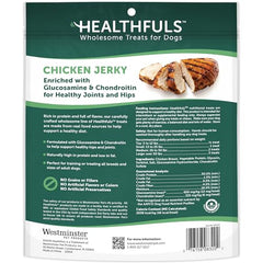 Arome naturel de poulet Healthfuls, texture appétissante pour chien exigeant.