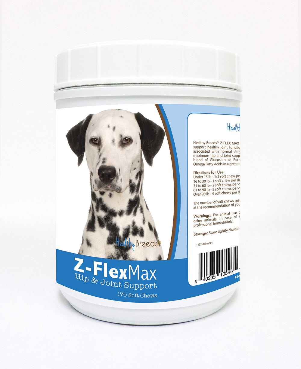 Healthy Breeds Dalmatian Z-Flex Max – friandises soutenant articulations et mobilité canine.