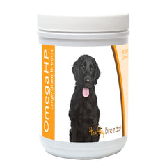 Healthy Breeds Omega HP friables douces emballage, soutien potentiel pelage sain et facile à donner.