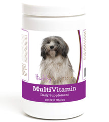 Healthy Breeds Tibetan Terrier Multivitamin Soft Chew en bouteille pratique pour usage quotidien.