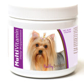 Healthy Breeds Yorkshire Terrier Multi-Vitamin Soft Chews - boîte, soutien peau et pelage.