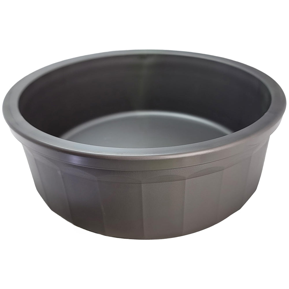 Bol Healthy Surplus Pet Crock en plastique durable gris, idéal pour chiens et chats.