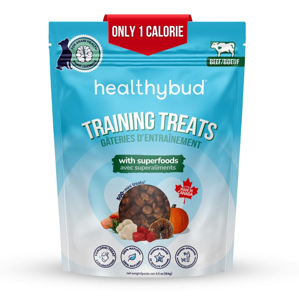 Healthybud bouchées foie-boeuf pour l'entraînement, récompense savoureuse et facile à gérer
