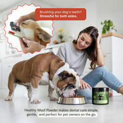 Thé vert dans Healthy Woof pour une approche naturelle du soin dentaire.