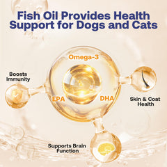 HEAPETS huile saumon alaskien sauvage soutien immunitaire pour animaux domestiques