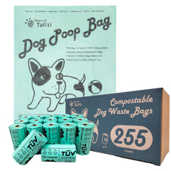 Sacs Heart of Tafiti compostables, format 9x13, pratiques pour tous les chiens.