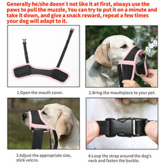 HEELE masque chien respirant en nylon assure une ventilation agréable lors des sorties.