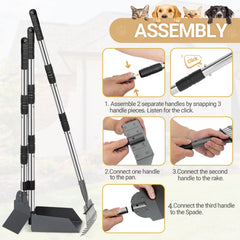 Manche reglable trois sections Heeyoo pour une hauteur confortable.