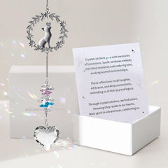 HEGELDA: cœur cristal mémorial chat, souvenir lumineux durable.