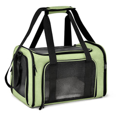 Henkelion grand sac de transport pour chat vert pliable, facilité de rangement.
