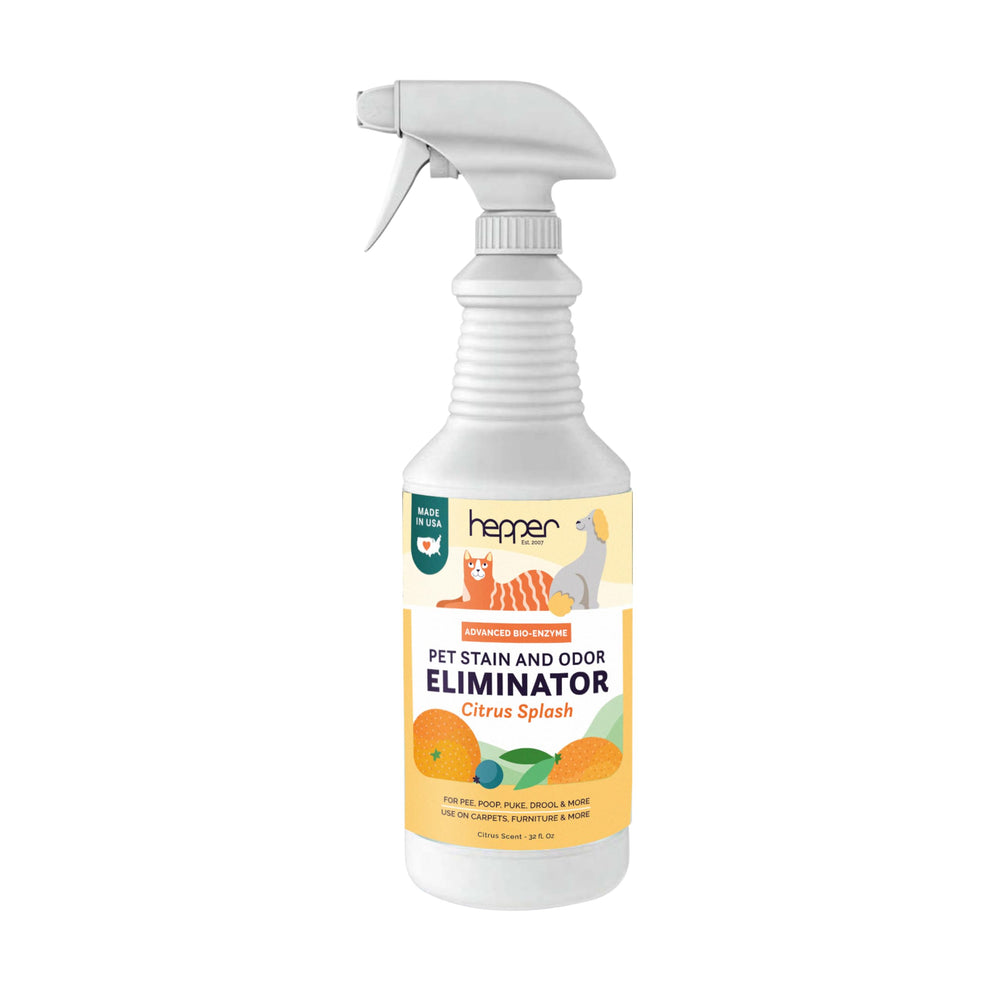 Hepper spray enzymatique avancé sur la bouteille, prêt à l’emploi pour éliminer taches et odeurs
