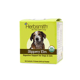 Herbsmith Slippery Elm flacon 75 g soutenant la digestion des animaux sensibles.