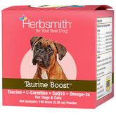 Herbsmith Taurine Boost — bouteille 150 g prête à l’emploi pour chiens et chats.