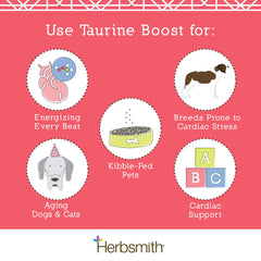 Herbsmith Taurine Boost — omega-3 krill pour cœur et muscles.