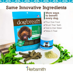 Herbsmith Dog Breath — utilisation-sur-repas: saupoudrer sur le repas du soir.