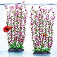 HERCOCCI plante d'aquarium en soie 16 pouces, réaliste et sûre pour Betta et Goldfish.