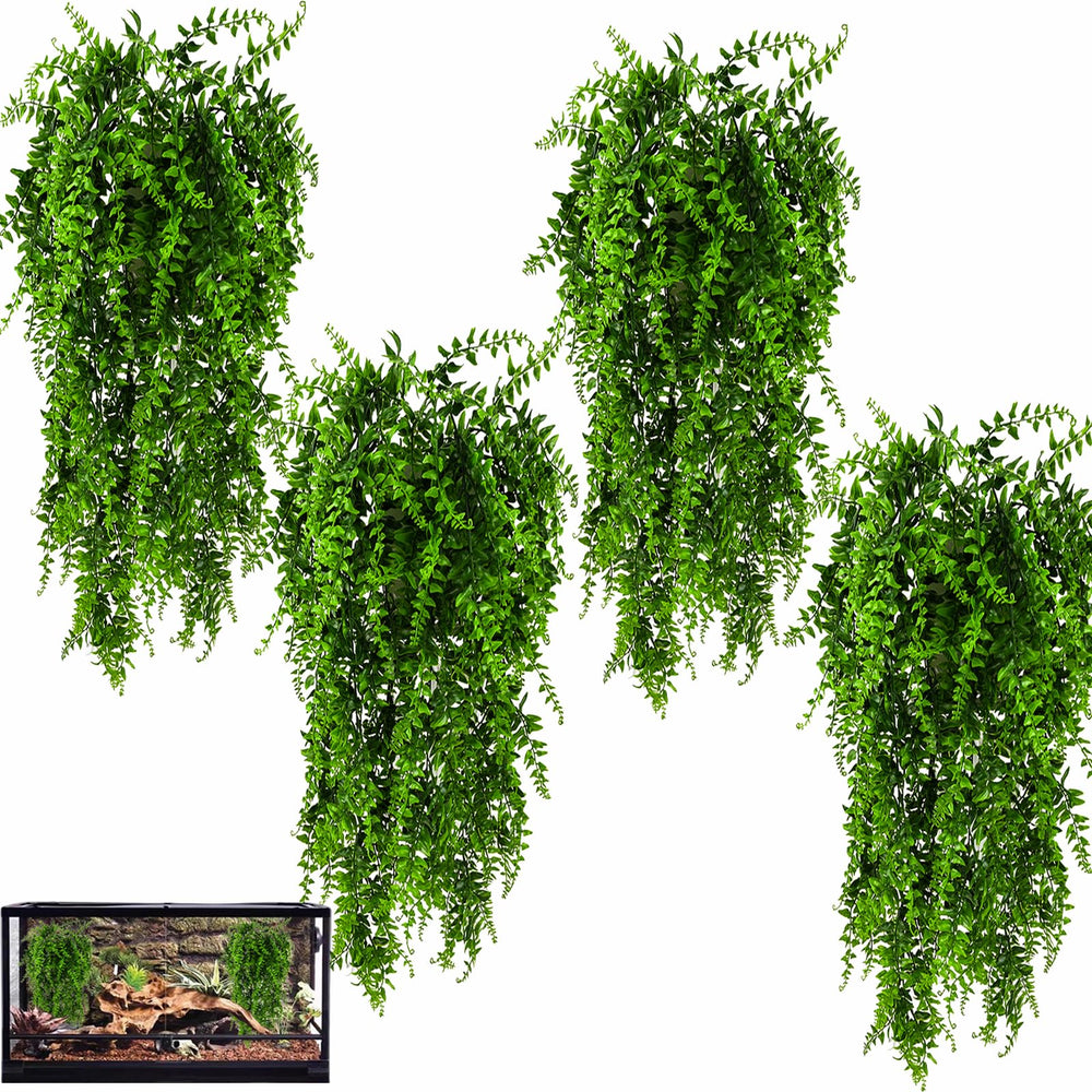 HERCOCCI – Plantes reptile, pack de 4 pièces, décor naturel et installation rapide.