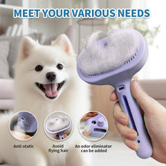 HeroKitty Brosse Vapeur arrière: vue du design ergonomique pour grooming.
