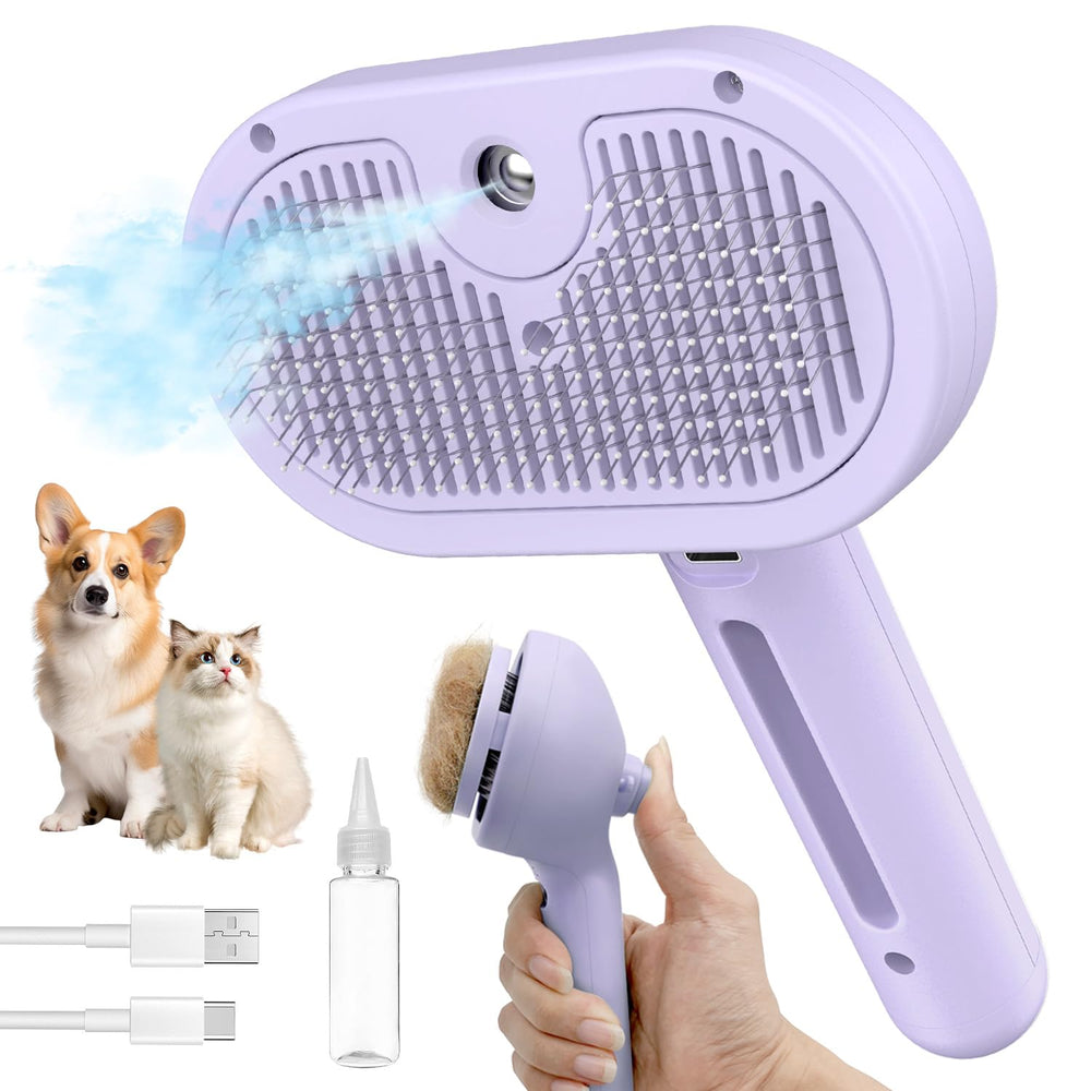 HeroKitty Brosse Vapeur avant: démêle en douceur et prépare le pelage.