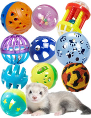 HEUHAI balles de dentition colorées avec cloches pour stimulation et jeu actif.