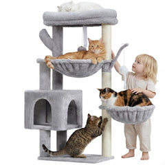 Heybly Arbre à Chat – colonne en sisal enveloppée, escalade sûre et durable.