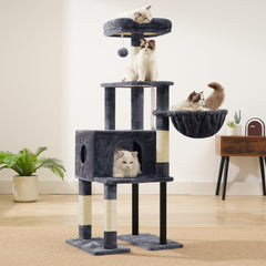 Heybly Arbre à chat tubes en fer robustes assurant une stabilité accrue.
