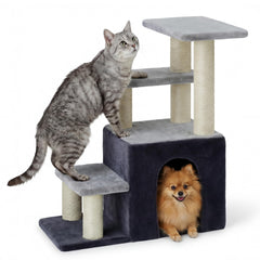Heybly posts sisal protection meubles : griffades dirigées vers les poteaux et protection du mobilier.