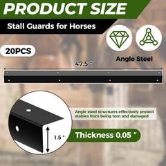 Garde-mordure Hezaosth en acier angle offre une résistance durable.