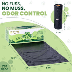 HF-WY-THR sacs-chien noirs opaques et resistants, dissimulent le contenu et reduisent les odeurs.