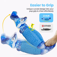Jouet HGB grip-design bleu, prise facilitée pour sessions prolongées.