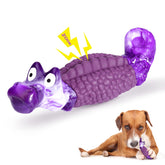 Jouet HGB mâche-indestructible en forme d'alligator pour chiens forts.
