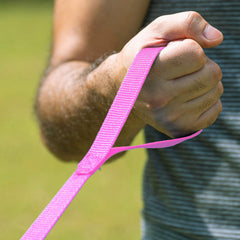 Hi Kiss longe dressage 20ft rose, clip rotatif pour eviter les enroulements.