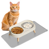 HIAIEVIY bol chat surélevé avec tapis, réduction de tension du cou