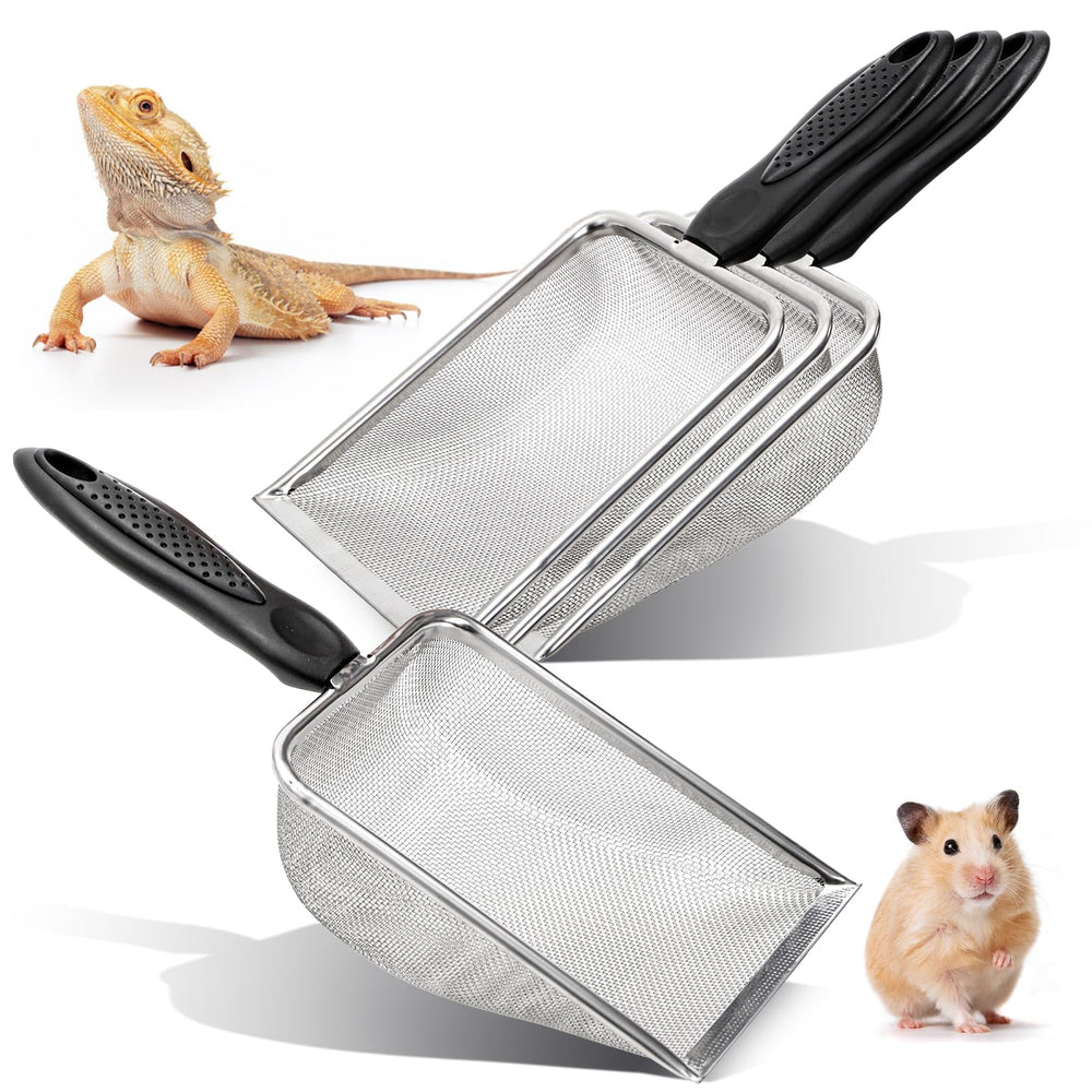 Hiceeden ensemble quatre pelles mailles acier inox pour sable et aquarium
