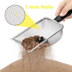 Hiceeden pelle mailles 1mm trous filtration rapide sable sans perte