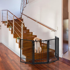 HIDOG barriere-chien-pliable-metal-360deg, configuration facile en 360 degrés.