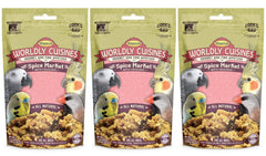 Friandise Higgins Worldly Cuisines Spice Market pour oiseaux, prête à être préparée en 2 onces.