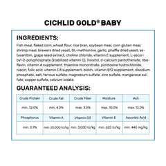 Hikari Cichlid Gold gros plan nutrition – granules riches en nutriments.