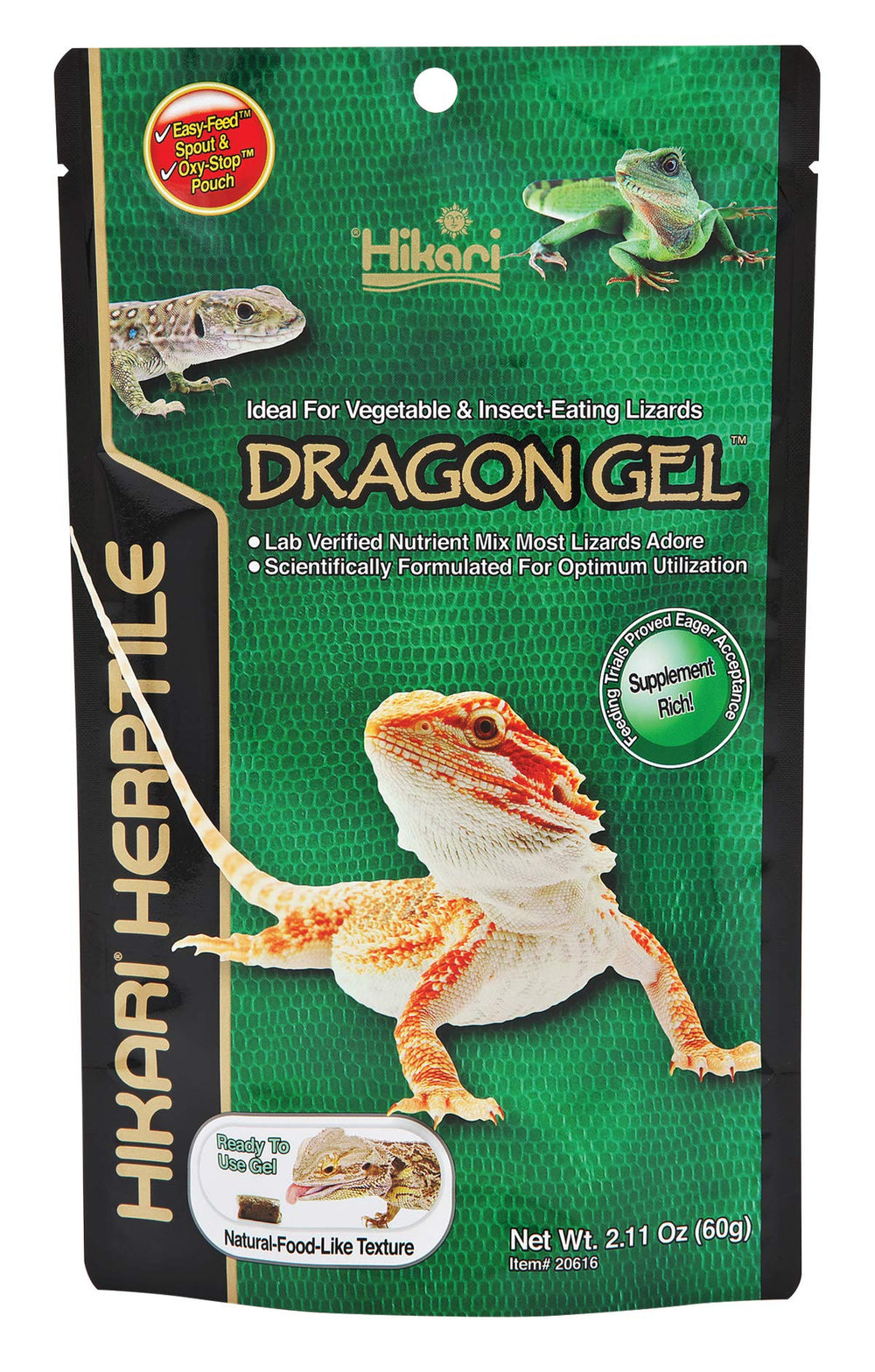 Hikari Dragon Gel, flacon 2-11oz prêt à nourrir facilement votre dragon barbu